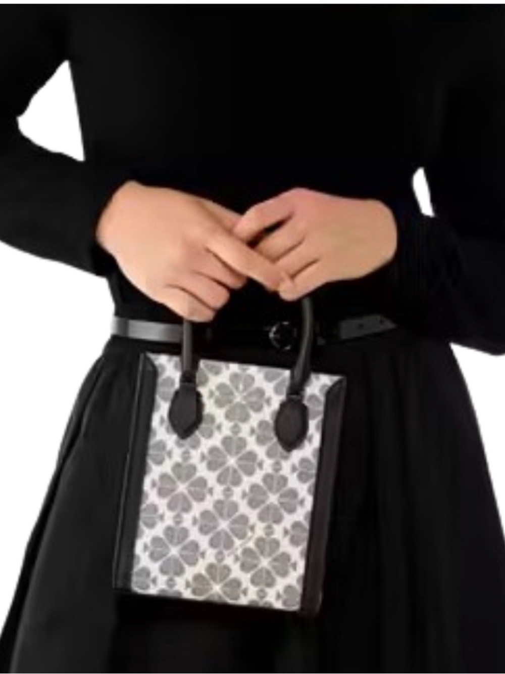Kate Spade Spade Flower Mini Tote Black Multi Crossbody NWT
